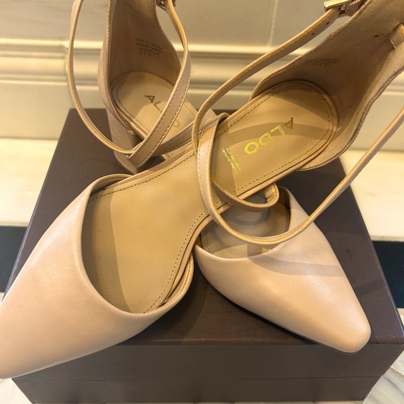 ALDO worn once nude strappy heels size 7 - Picture 8 of 10